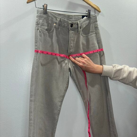 Goldsign Mid Rise Low Slung Straight Leg Relaxed Fit Jeans in Dove Grey Size 24 - Picture 10 of 11